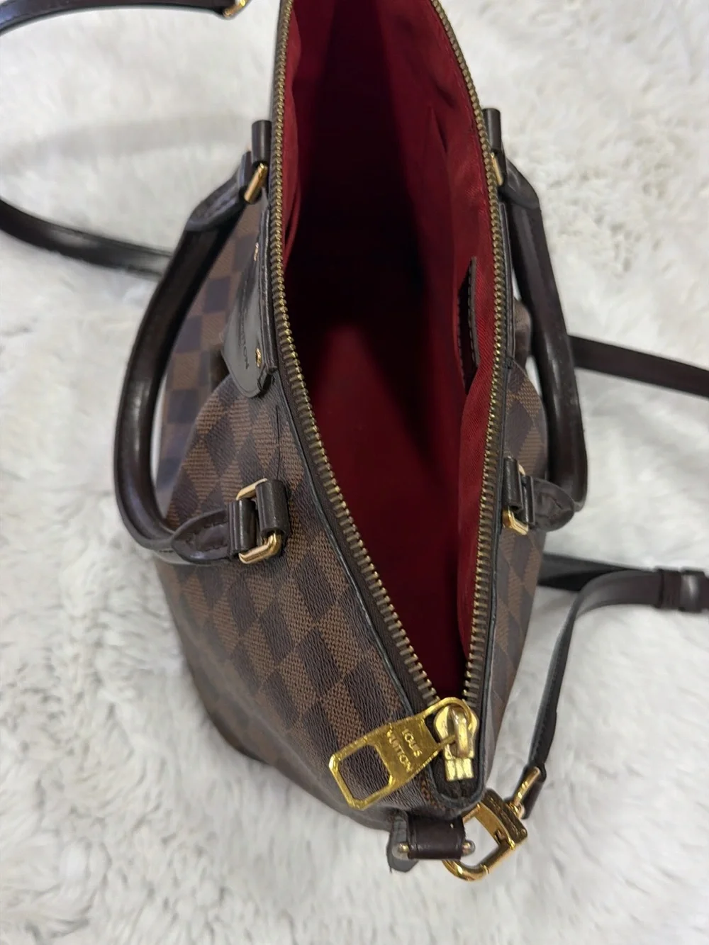 LOUIS VUITTON Damier Ebene Sienna PM Shoulder Bag